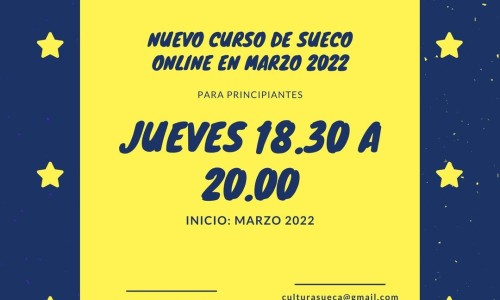 Marzo 2022: Nuevo Curso de Sueco Online Para Principiantes