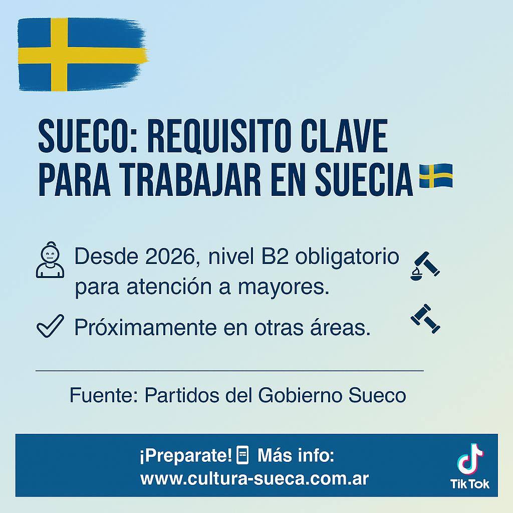 IDIOMA SUECO: REQUISITO EN 2026 PARA TRABAJAR EN ÁREAS DEL MERCADO LABORAL