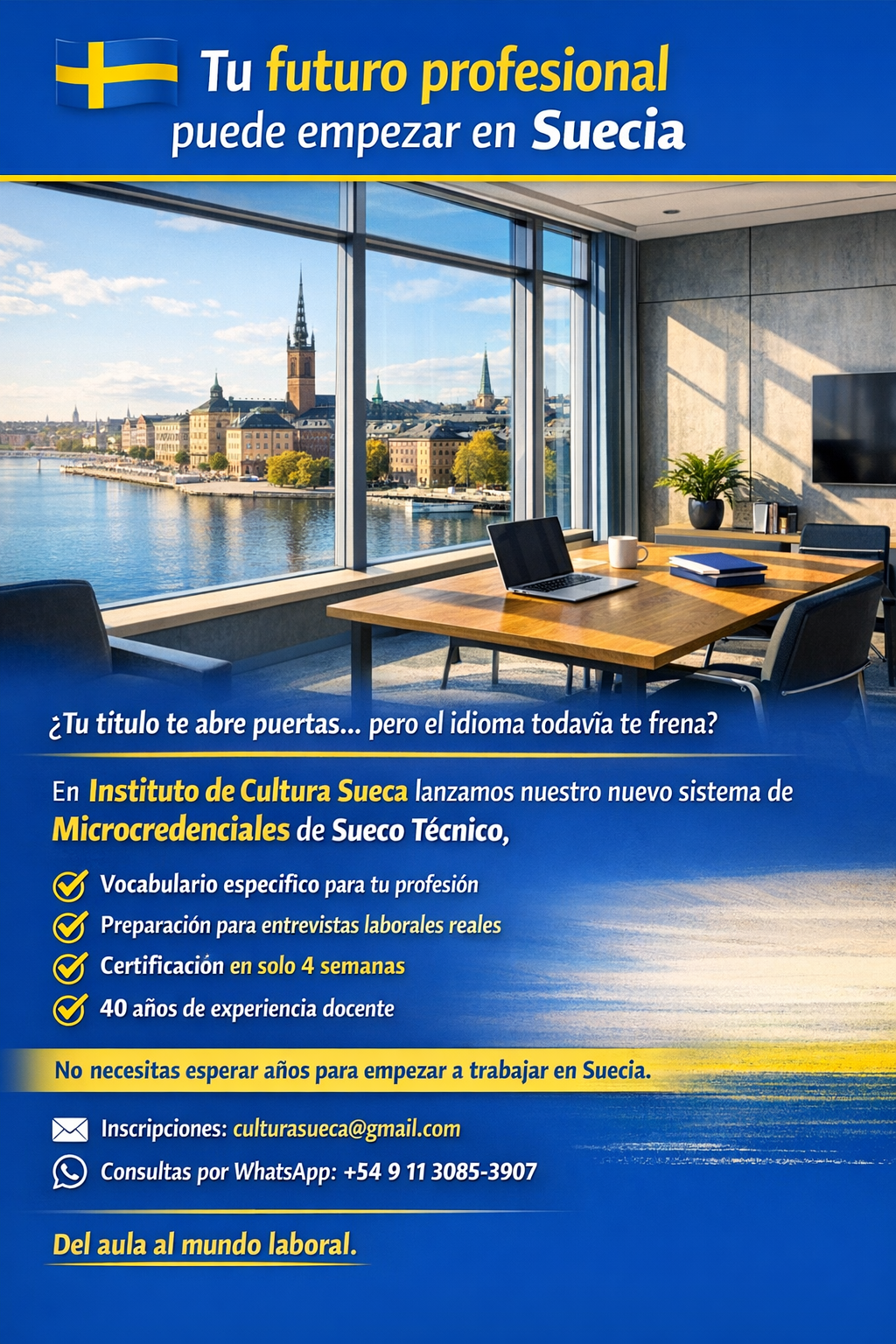 Microcredenciales de Sueco Técnico en 4 Semanas Para Trabajar en Suecia