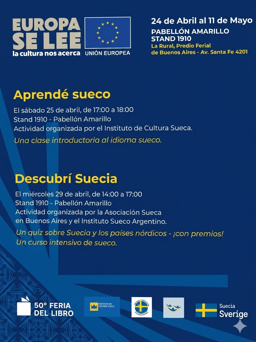 Aprendé sueco con el Instituto de Cultura Sueca en la Feria del Libro